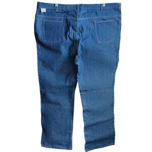 46x34 Vintage USA Denim Jeans Raw Indigo 1980's Dark Wash Bootcut NEW DEADSTOCK